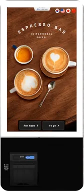 Borne de commande Kiosk interactive pour restaurant