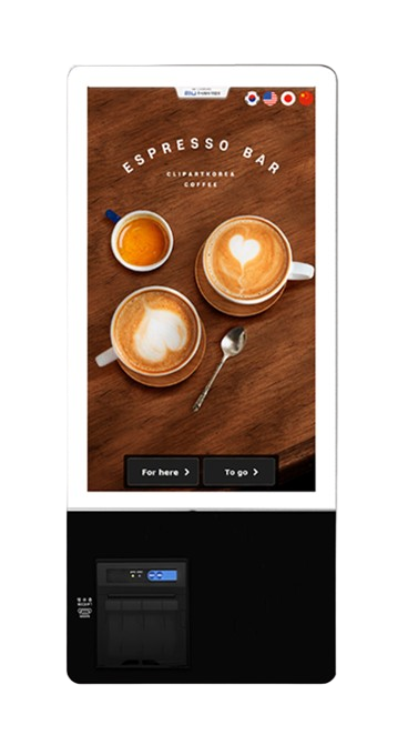 Borne de commande Kiosk interactive pour restaurant